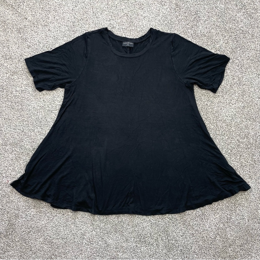 Lane Bryant swing babydoll tshirt 18/20 short sleeve crewneck women’s black